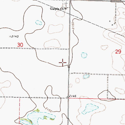 Topographic Map of Galpin Post Office (historical), MT