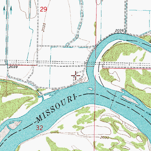 Topographic Map of Fort Peck (historical), MT