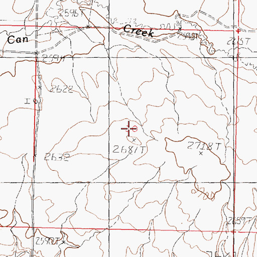 Topographic Map of Barnard Post Office (historical), MT