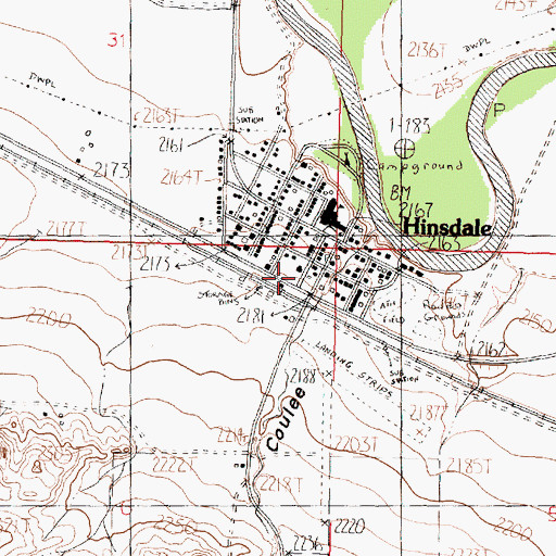 Topographic Map of Saint Anthony and Dakota Elevator (historical), MT