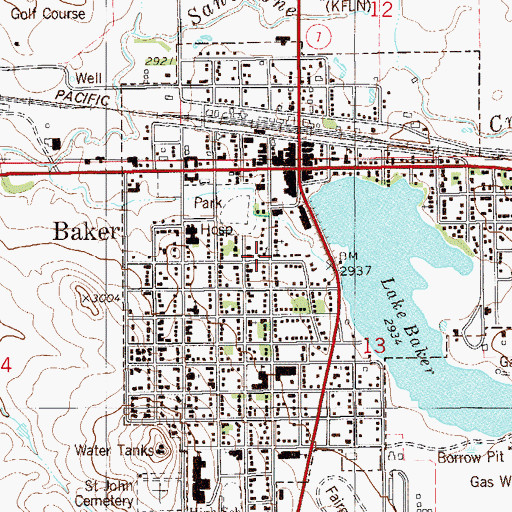 Topographic Map of The Church of Jesus Christ of Latter Day Saints, MT