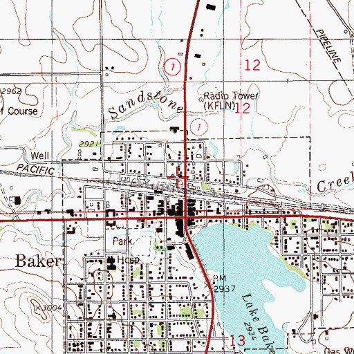 Topographic Map of O'Laughlin Elevator (historical), MT