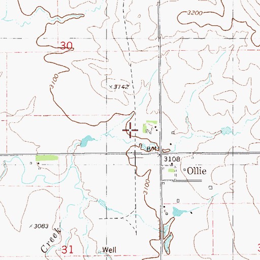 Topographic Map of Farmers Elevator (historical), MT