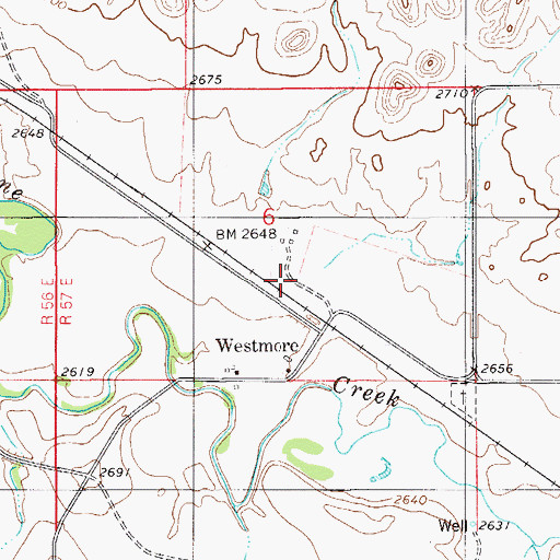 Topographic Map of Farmers Elevator (historical), MT