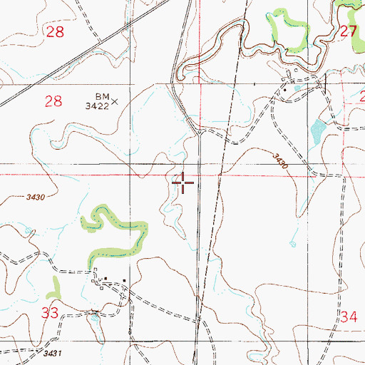 Topographic Map of Climax Post Office (historical), MT