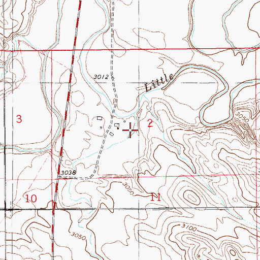 Topographic Map of Violet Post Office (historical), MT
