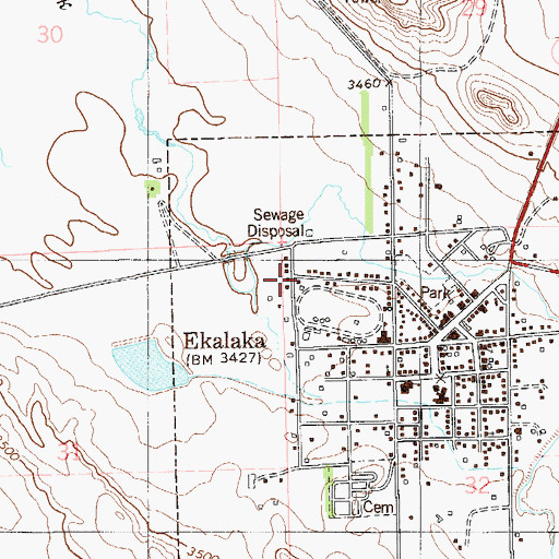 Topographic Map of Cline Camper Court, MT