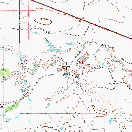 Topographic Map of Willow Creek (historical), MT