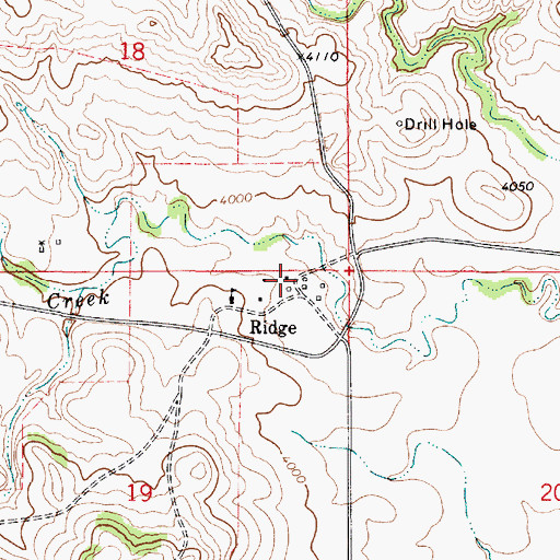 Topographic Map of Ridge Post Office (historical), MT