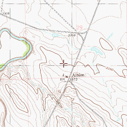 Topographic Map of Rhoades Post Office (historical), MT