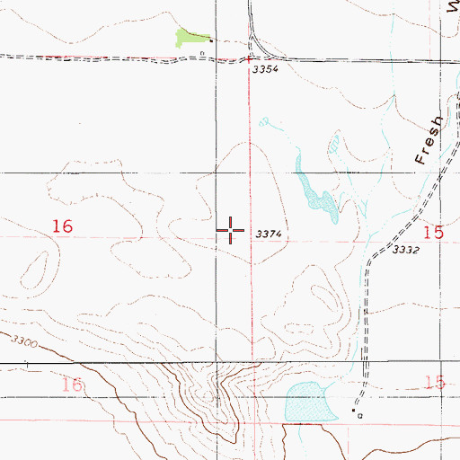Topographic Map of Pershing (historical), MT