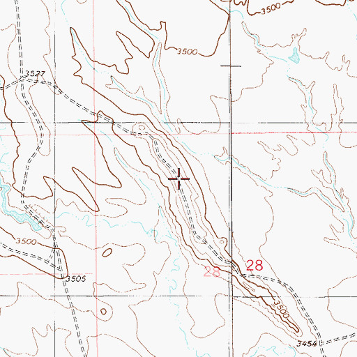 Topographic Map of Lance Post Office (historical), MT