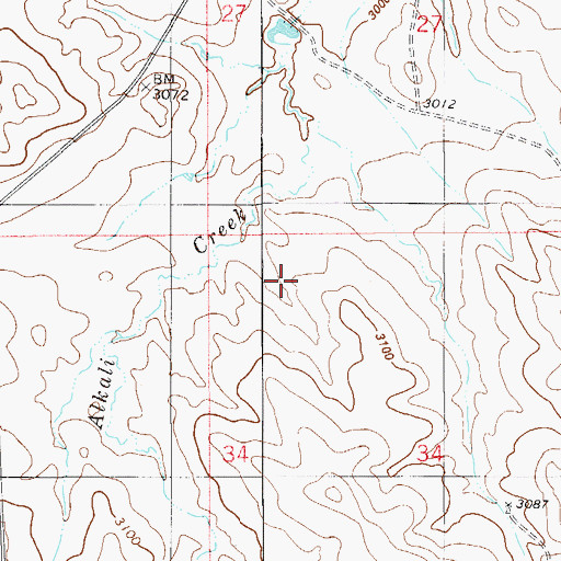 Topographic Map of Chausse (historical), MT
