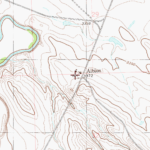 Topographic Map of Albion Post Office (historical), MT