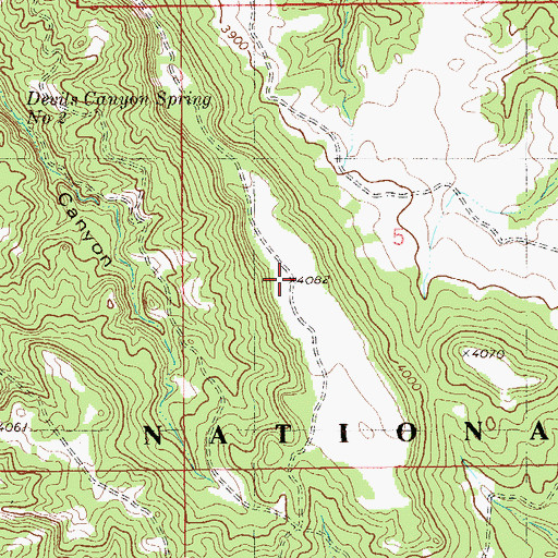 Topographic Map of Long Pines, MT