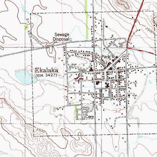 Topographic Map of Community Church (historical), MT
