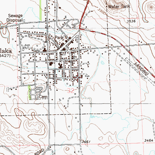 Topographic Map of Ekalaka Gospel Tabernacle, MT
