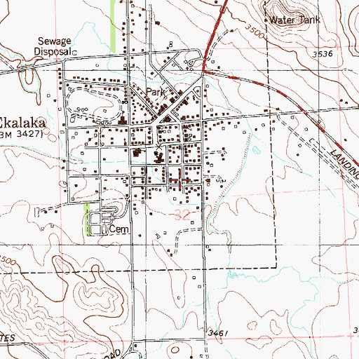 Topographic Map of Saint Joan of Arc Church, MT