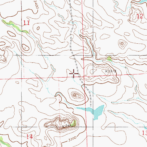Topographic Map of Staats Post Office (historical), MT