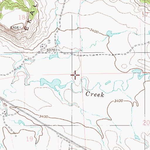 Topographic Map of Glenrock School (historical), MT