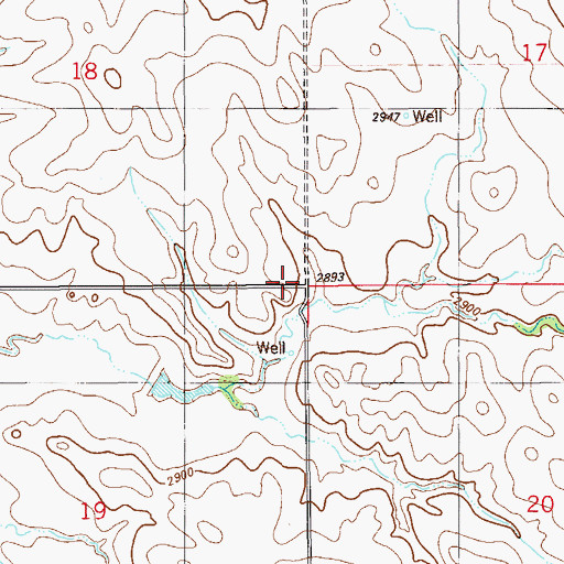 Topographic Map of Coal Springs School (historical), MT