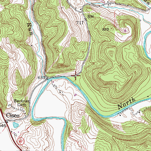Topographic Map of Buffalo School (historical), WV