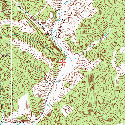 Topographic Map of Bunnell Run School (historical), WV