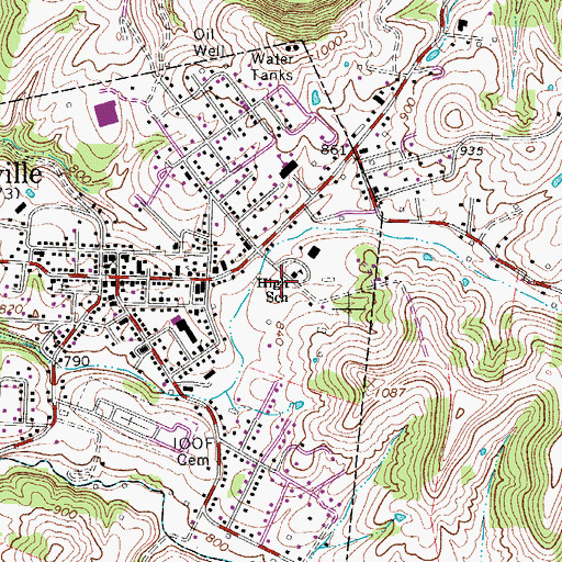 Topographic Map of Daisy Westfall Cokeley Technical Center, WV