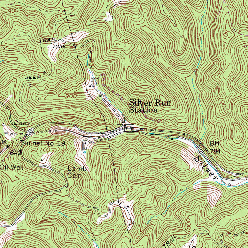 Topographic Map of Donohue Post Office (historical), WV