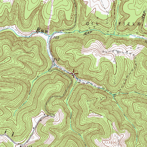 Topographic Map of Elm Run School (historical), WV