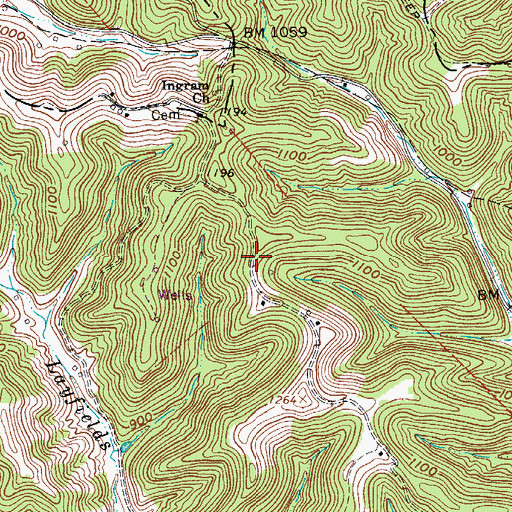 Topographic Map of Ingram School (historical), WV