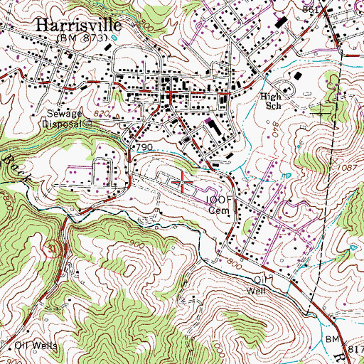 Topographic Map of Independent Order of Odd Fellows Cemetery, WV