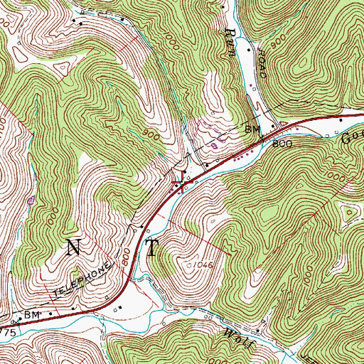 Topographic Map of Lone Valley, WV