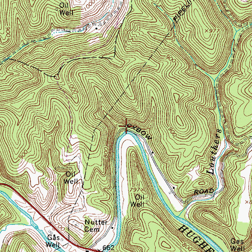 Topographic Map of Oxbow School (historical), WV