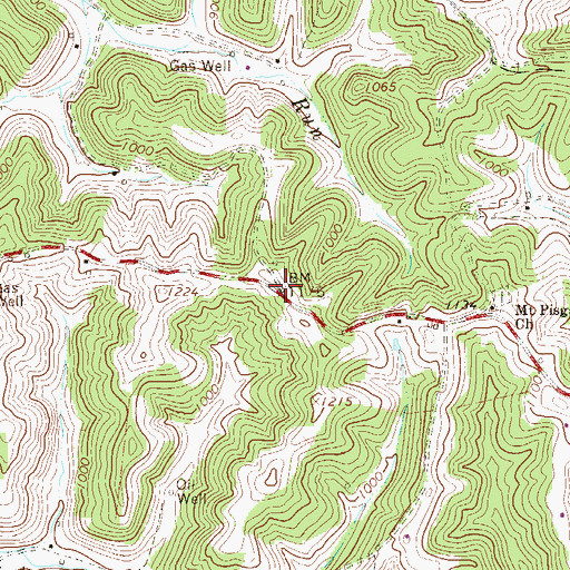 Topographic Map of Riddle (historical), WV