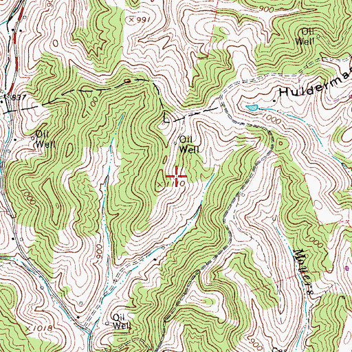 Topographic Map of Ritchie County, WV