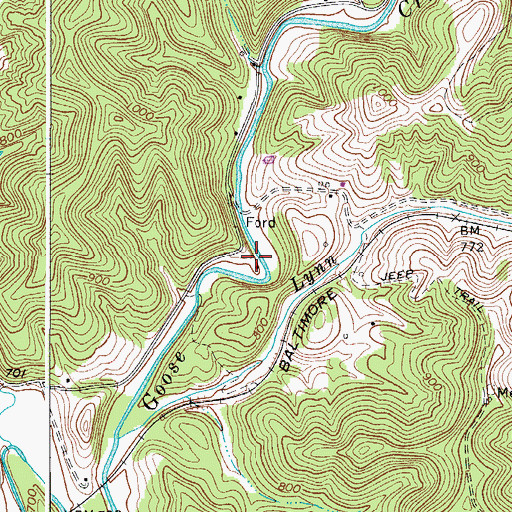 Topographic Map of Victory School (historical), WV