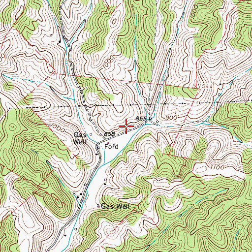 Topographic Map of Walnut Hill School (historical), WV