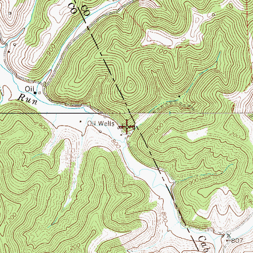 Topographic Map of Lower Cabin Run School (historical), WV