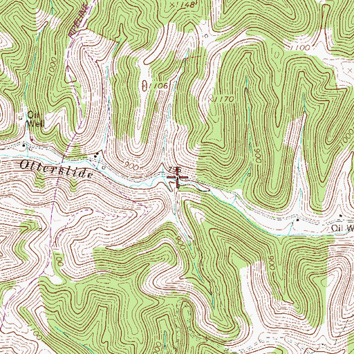 Topographic Map of Lower Otterslide School (historical), WV