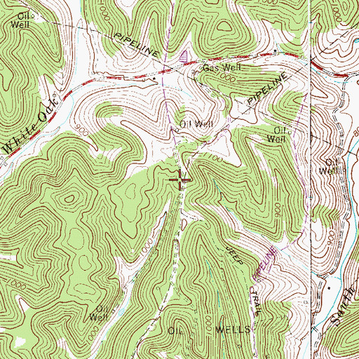 Topographic Map of Lower Oxford School (historical), WV