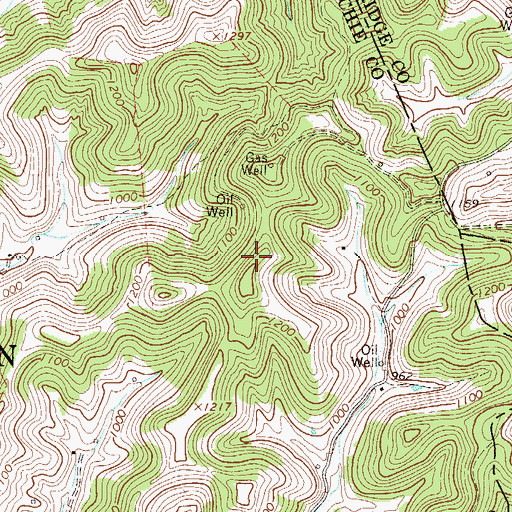 Topographic Map of Moonrise School (historical), WV