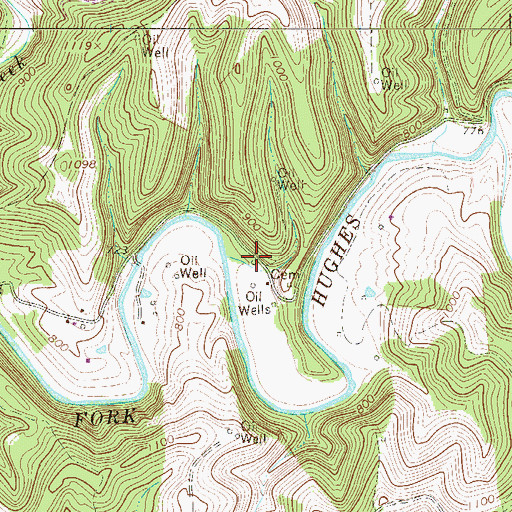 Topographic Map of Pleasant Valley School (historical), WV