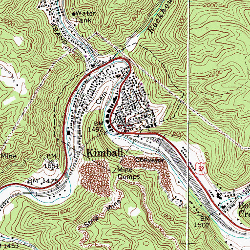Topographic Map of Ebenezer Presbyterian Church (historical), WV