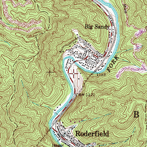 Topographic Map of Fall River Elementary School, WV