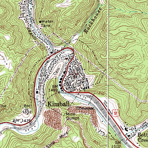 Topographic Map of Houston Methodist Church, WV
