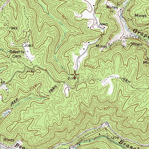 Topographic Map of Roberts School (historical), WV