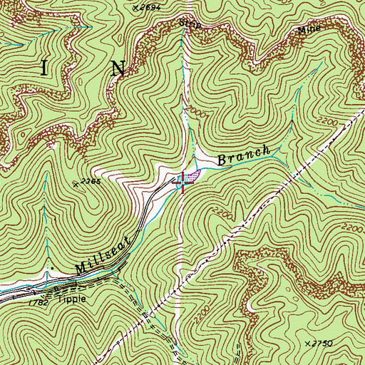Topographic Map of Anawalt Lake Wildlife Management Area, WV