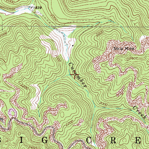 Topographic Map of Billips School (historical), WV