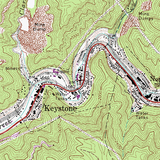 Topographic Map of Memorial Presbyterian Church, WV